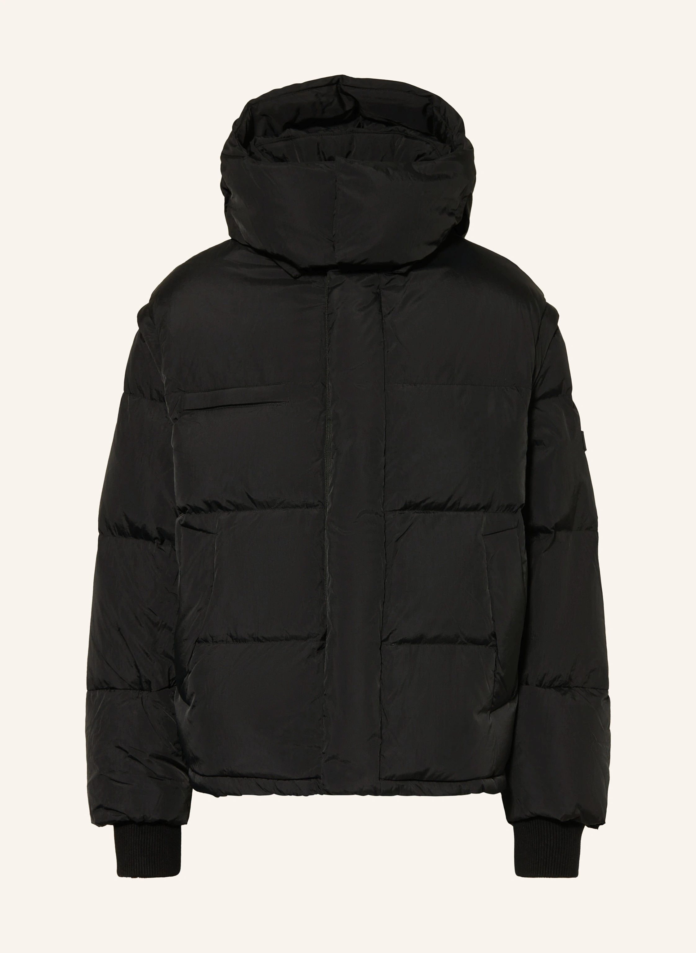 WRSTBHVR Oversized-Daunenjacke DAVE V2 mit abnehmbaren Ärmeln und Kapuze in schwarz | Breuninger (DACH)