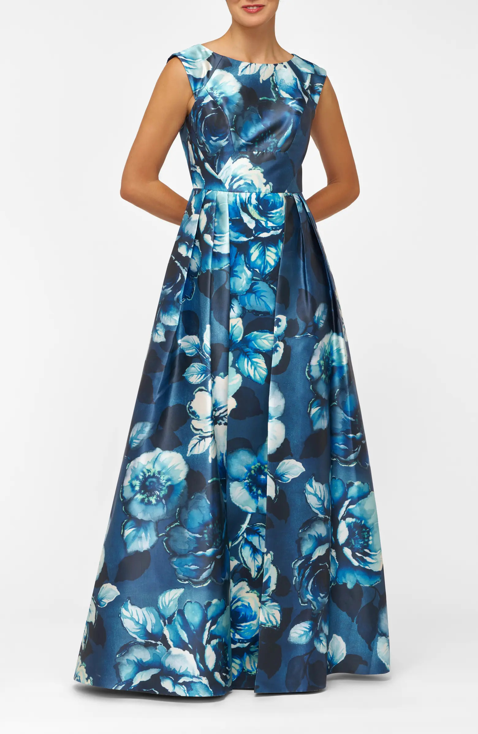 Kate Floral Layered Mikado Gown | Nordstrom