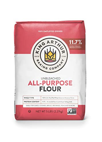King Arthur Baking Unbleached All-Purpose Flour: Premium 5 lbs Baking Flour, Non-GMO, Kosher Certified, Versatile for Bread, Cakes & Pastries - 11.7% Protein Content, No Preservatives | Amazon (US)