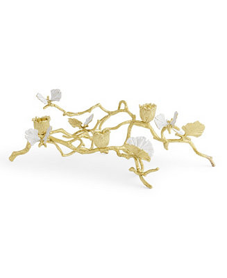 Michael Aram Butterfly Ginkgo Gold Low Candleholders - Macy's | Macy's