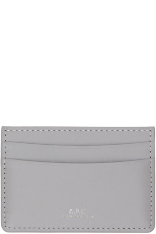 A.P.C. - Gray André Card Holder | SSENSE