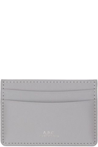 A.P.C. - Gray André Card Holder | SSENSE