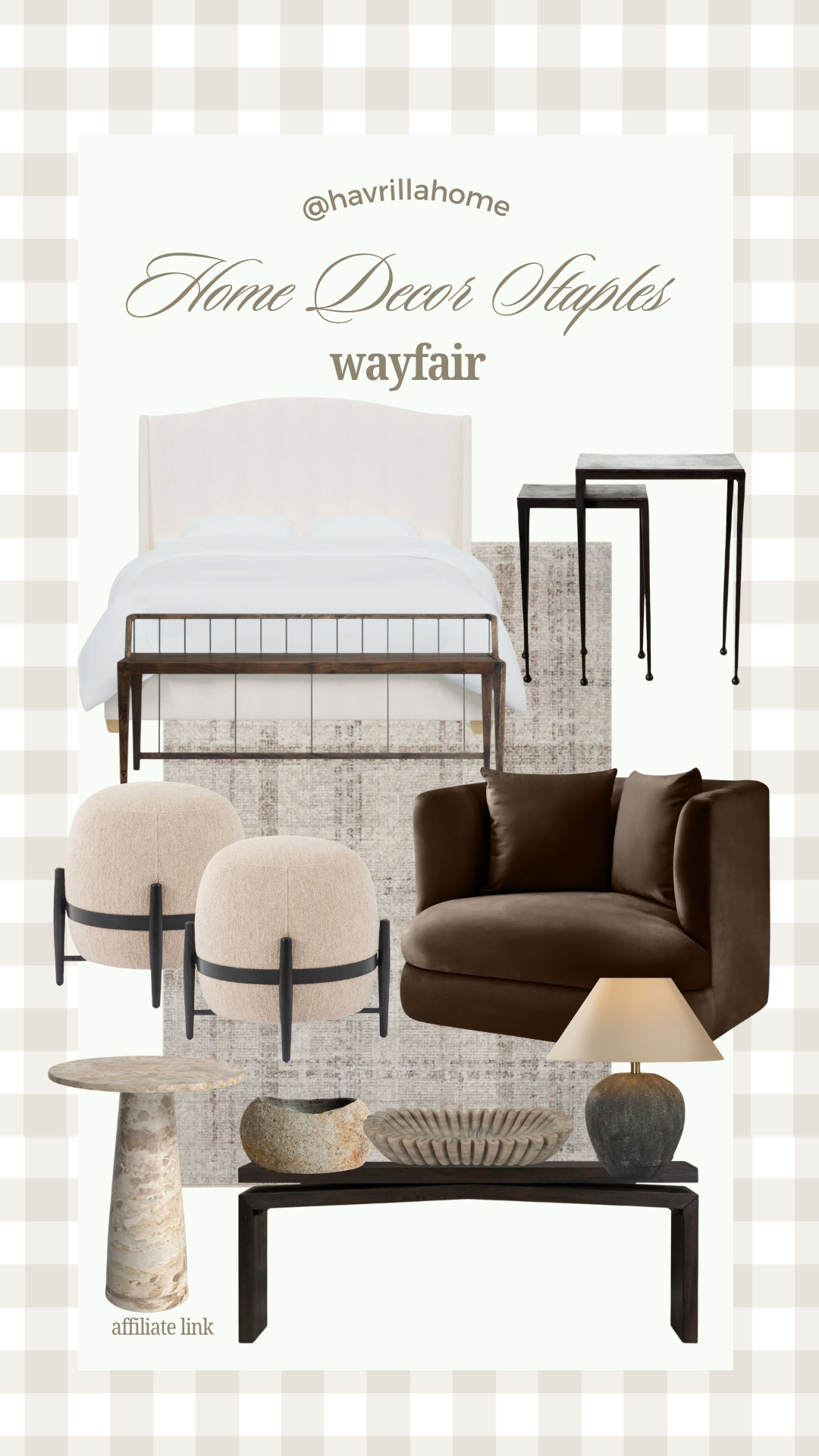 wayfair home decor, wayfair furniture finds, wayfair home finds, neutral home decor, bedroom furniture finds, neutral bedroom ideas, upholstered bed, bedroom bench, bedroom rug, nesting tables, accent tables, boucle ottoman, boucle furniture, brown accent chair, chocolate brown furniture, marble side table, stone side table, console table decor, dark wood console table, neutral furniture finds, organic modern decor, transitional home decor, warm neutral interiors, elevated home decor, designer inspired furniture, affordable home decor, home decor staples, curated home finds

#LTKHome