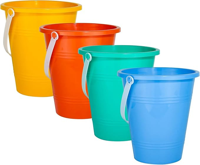 Holady 8 Inch Large Sand Beach Buckets Pail,Sand Bucket Water Bucket for Beach Fun Great Summer P... | Amazon (US)
