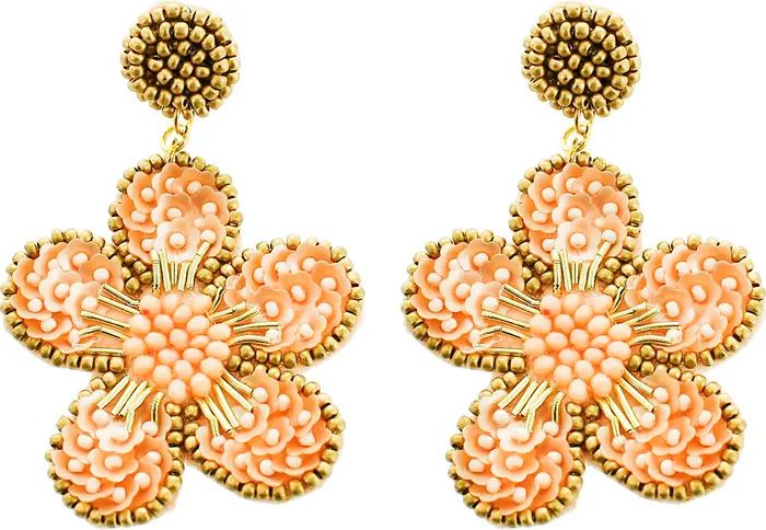 PANACEA Crystal & Seed Beaded Flower Dangle Earrings | Nordstromrack | Nordstrom Rack