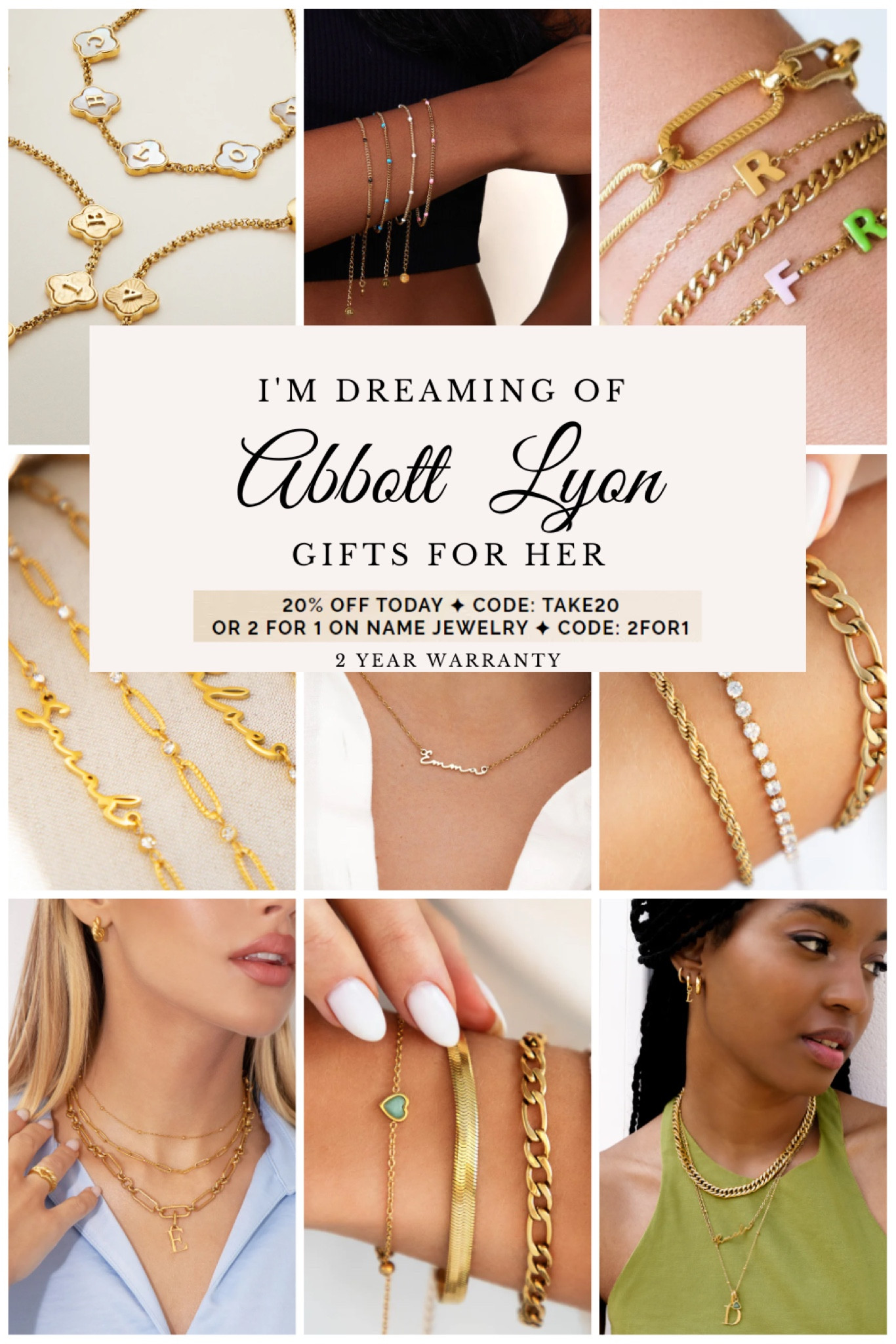 Gifts for her !! Hands down best affordable jewelry that WILL last! My favorite go to spot! Perfect for friends , teens , and partners! 🤍



Christmas gifts / for her / gift guide for her / jewelry / water resistant jewelry / bracelets / custom bracelets / custom necklace / necklaces / earrings / christmas 2023 / rings / custom rings / Abbott Lyon / custom watches / gold jewelry 

#LTKSeasonal #LTKGiftGuide #LTKHoliday