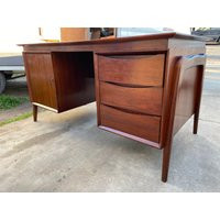 Vintage Mid Century Modern Teak Danish Desk in The Style Of Svend Madsen Mcm | Etsy (US)