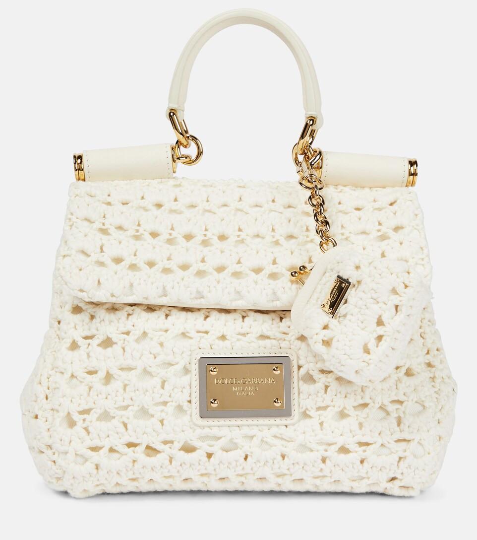 Sicily leather-trimmed crochet tote bag | Mytheresa (US/CA)