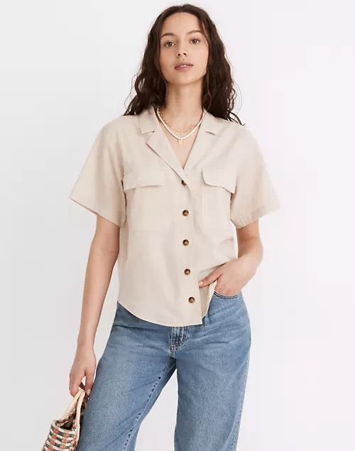 Undyed Linen-Cotton Medina Shirt | Madewell