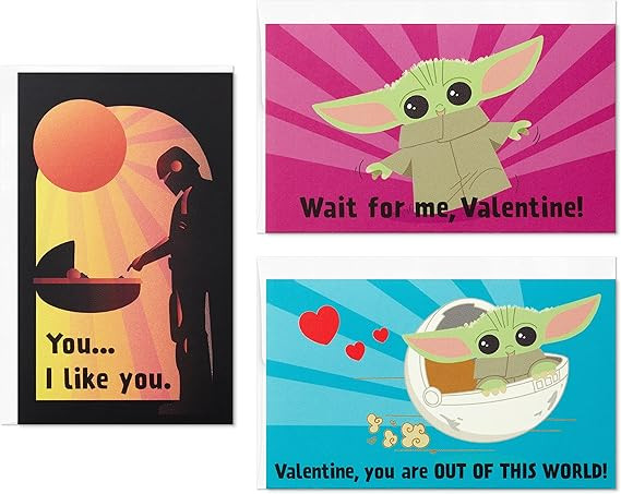 Hallmark Baby Yoda Mini Valentines Day Cards and Stickers for Kids School (18 Classroom Valentine... | Amazon (US)