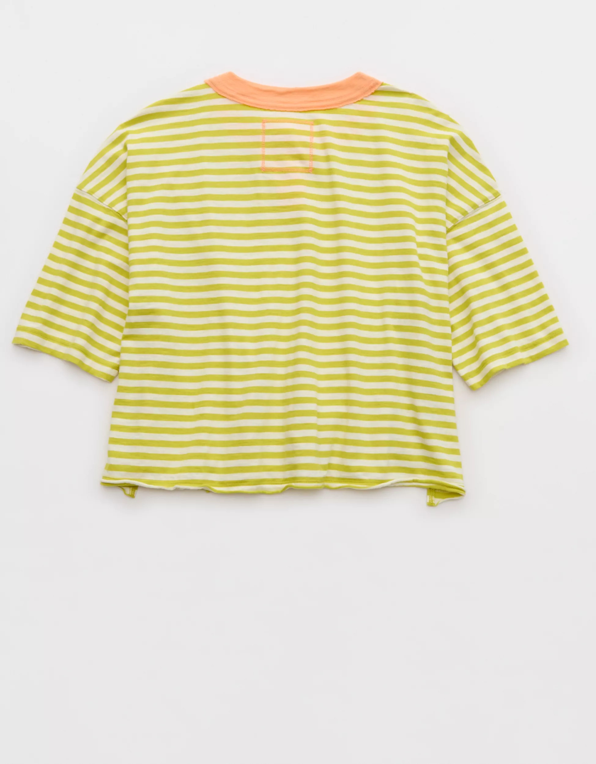 Aerie Remix Henley Cropped T-Shirt | Aerie