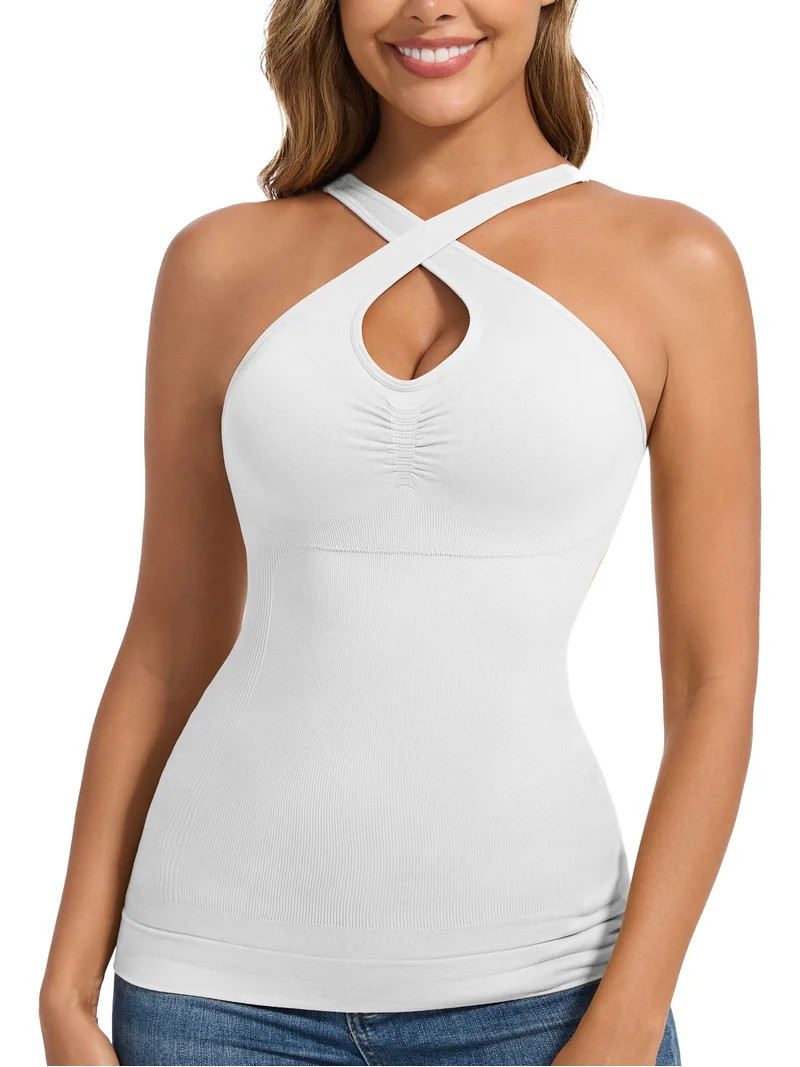 MISS MOLY Shapewear Camisole for Women Built in Bra Halter Tops Tummy Control Shapewear Tank Top ... | Walmart (US)
