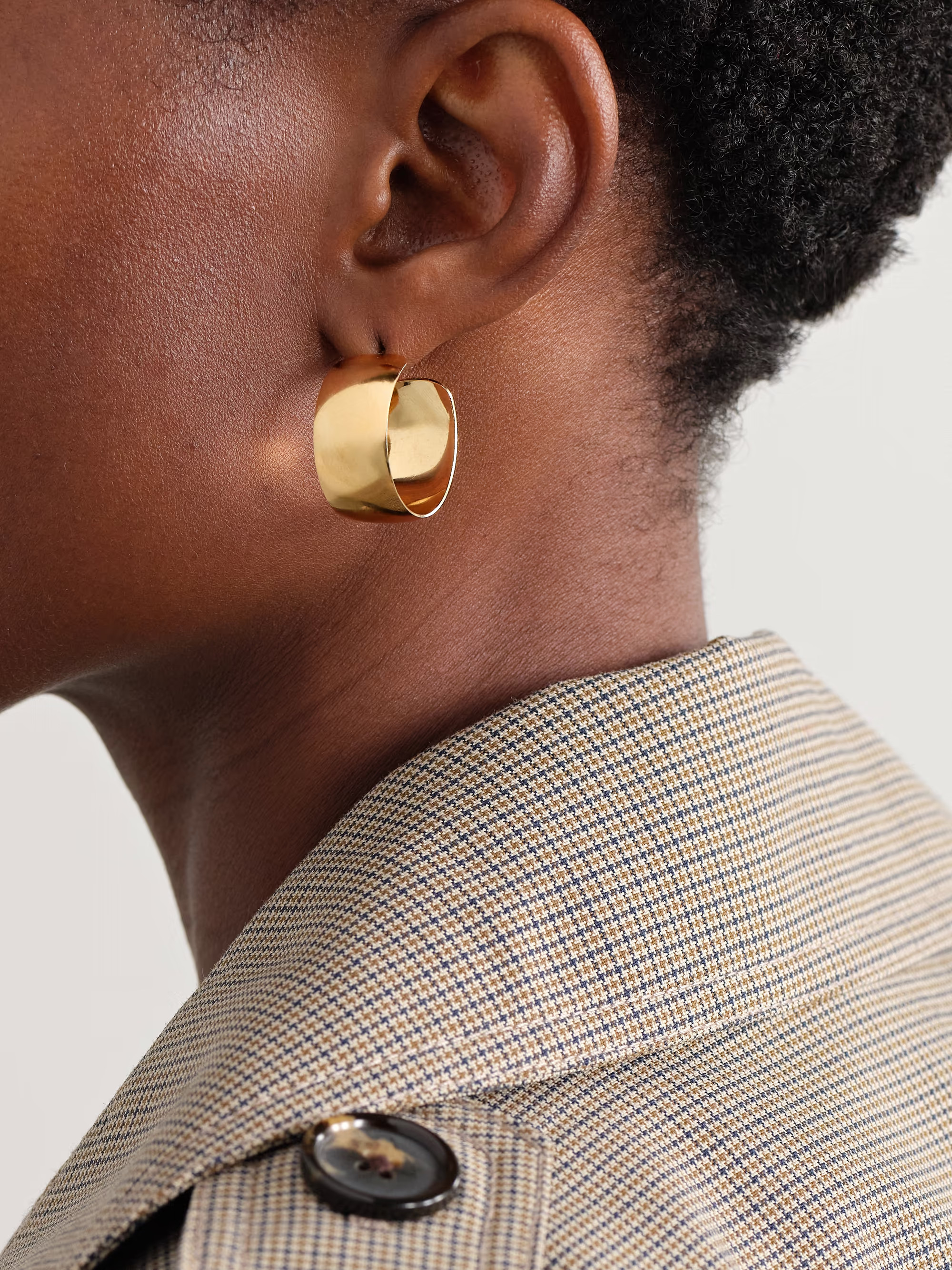 Midi Dome gold vermeil hoop earrings | NET-A-PORTER (UK & EU)