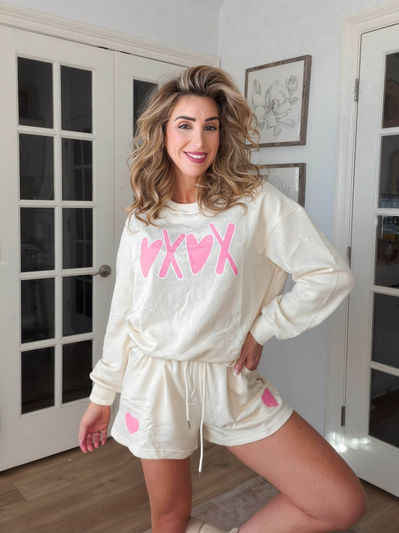 Cute little loungewear set for Valentine’s Day. Love that’s it’s a soft terry knit instead of a heavy fleece. Comes in a few color ways and patterns. 

Pajamas, two piece shorts set, casual Valentine’s Day outfit

#LTKootd #LTKFindsUnder50 #LTKSeasonal