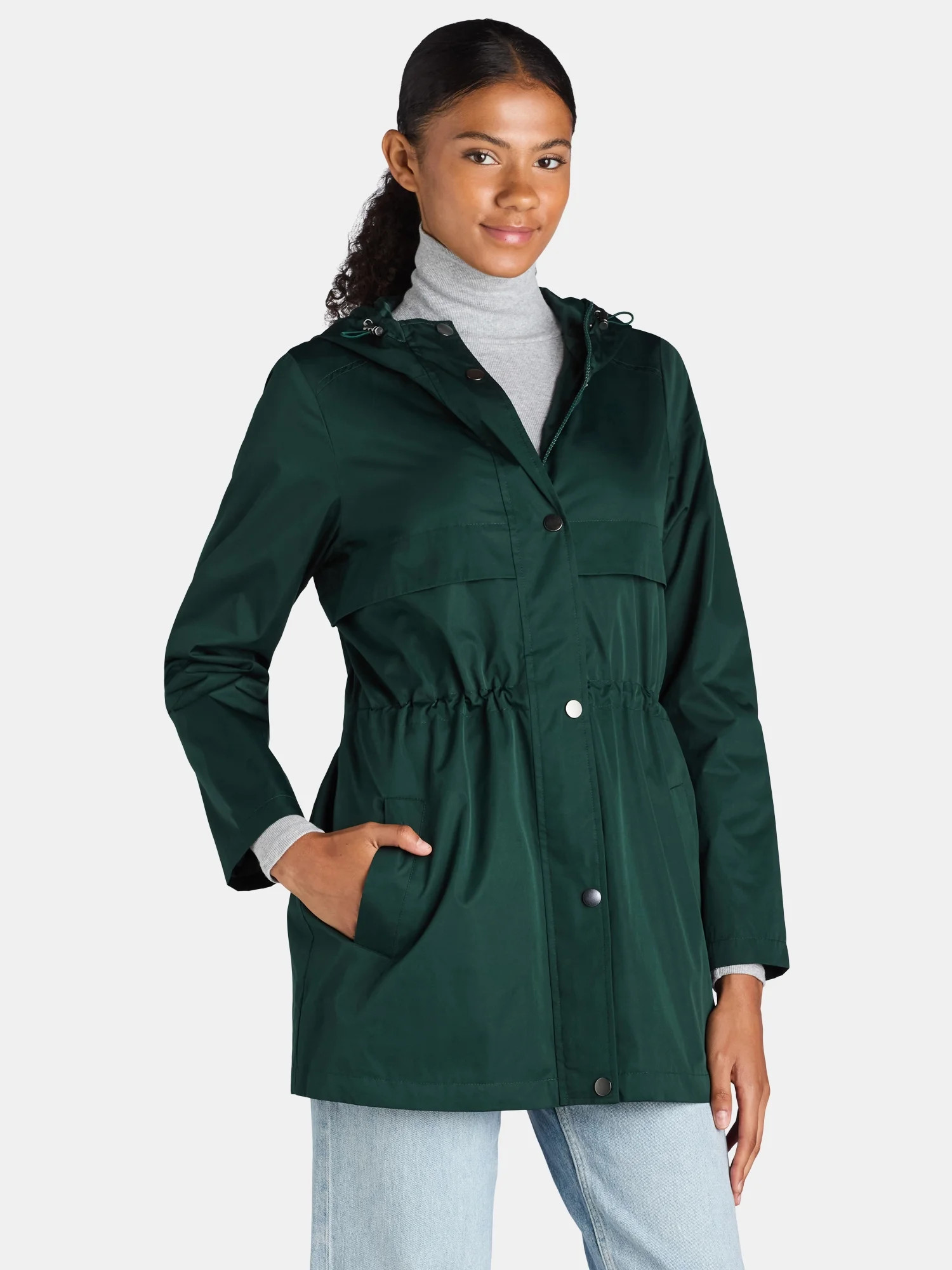 Time and Tru Women's and Women's Plus Lightweight Anorak Jacket with Hood, Sizes XS-3X | Walmart (US)