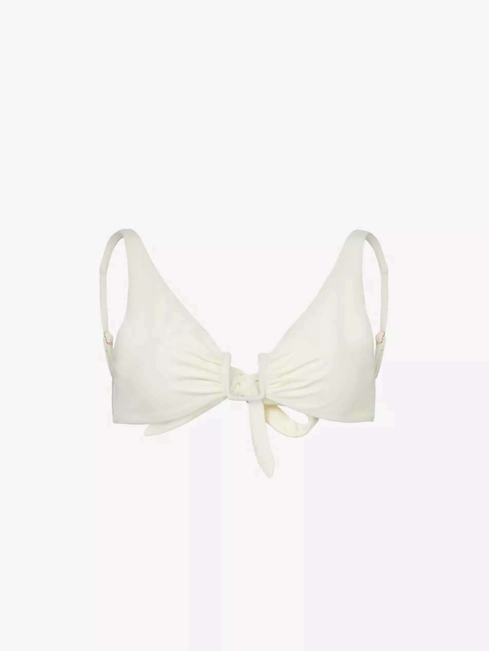 Palma recycled polyamide-blend bikini top | Selfridges
