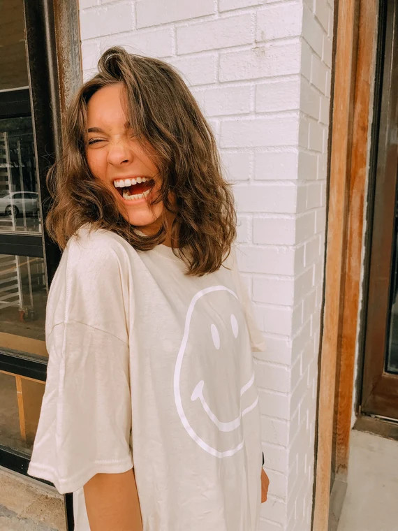 Happy Oversized Tee | Etsy | Etsy (US)