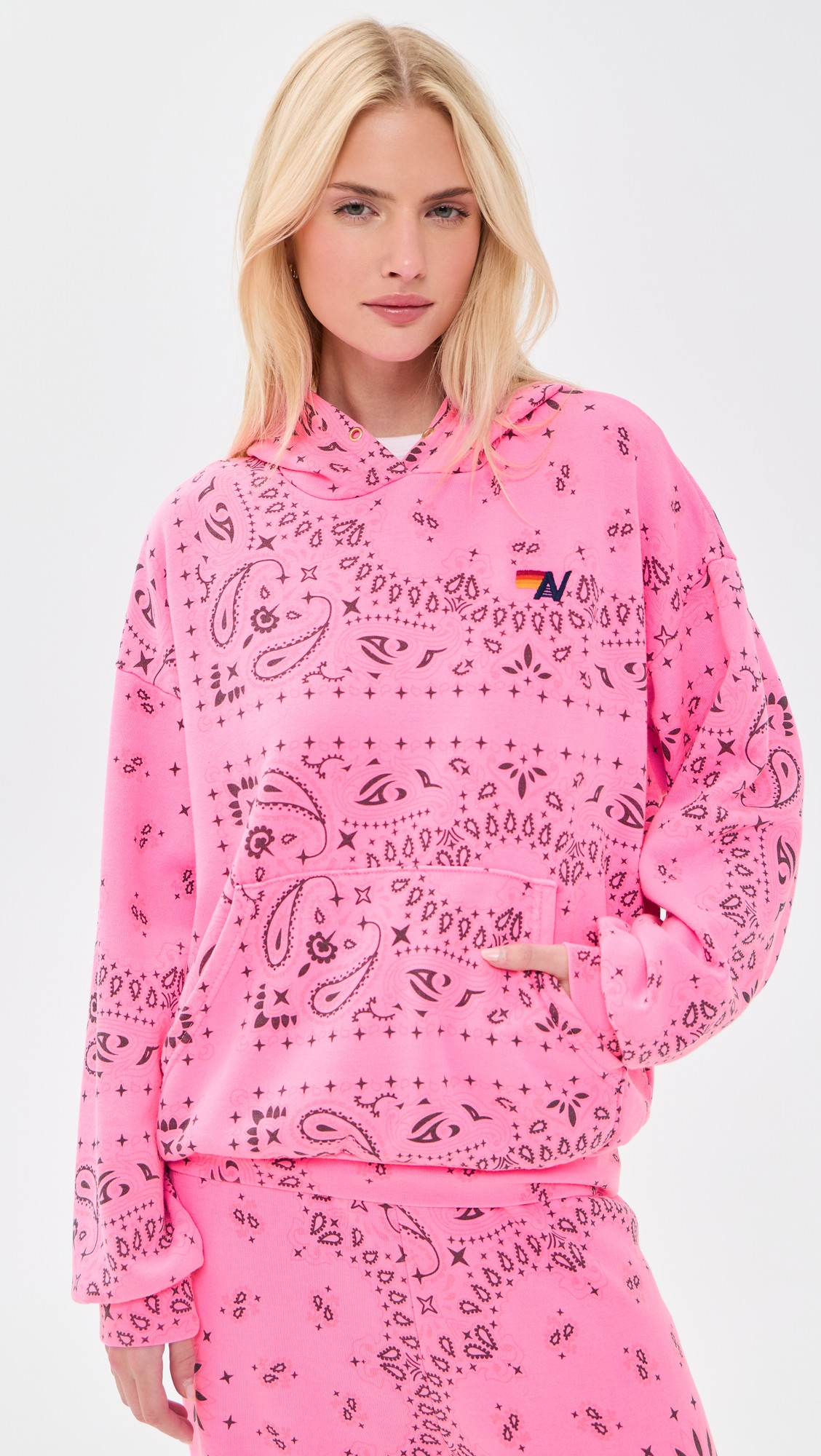 Aviator Nation Relaxed Bandana Pullover Hoodie | Shopbop | Shopbop