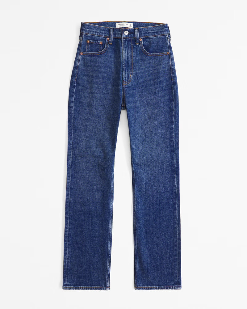Ultra High Rise Ankle Straight Jean | Abercrombie & Fitch (US)
