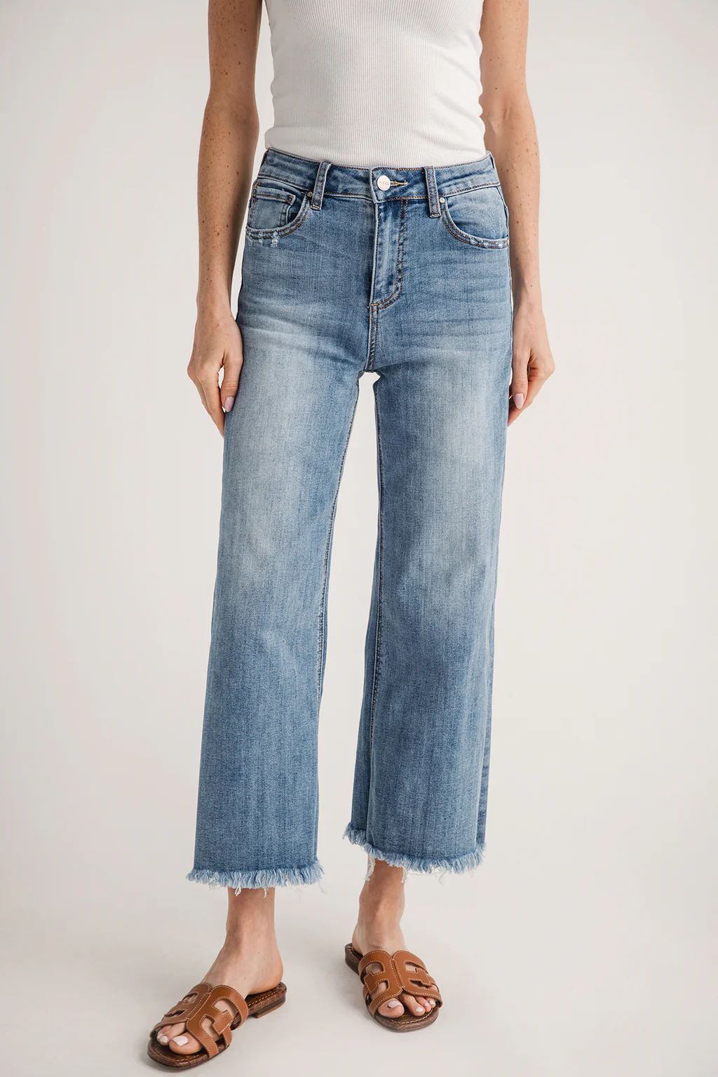 Risen Lighter Days Cropped Jeans | Social Threads