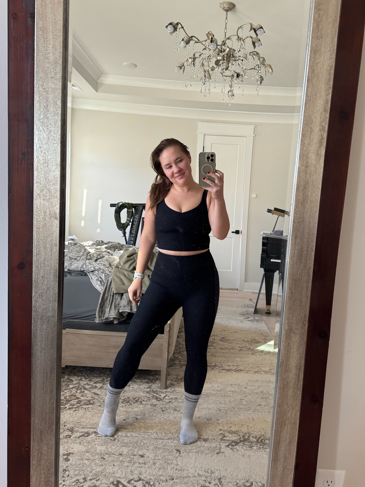 Coziest set ever! Grabbed a medium in the leggings and small in the top.  Probably could have gone medium in the top for more coverage  

#LTKStyleTip #LTKFitness #LTKFindsUnder100