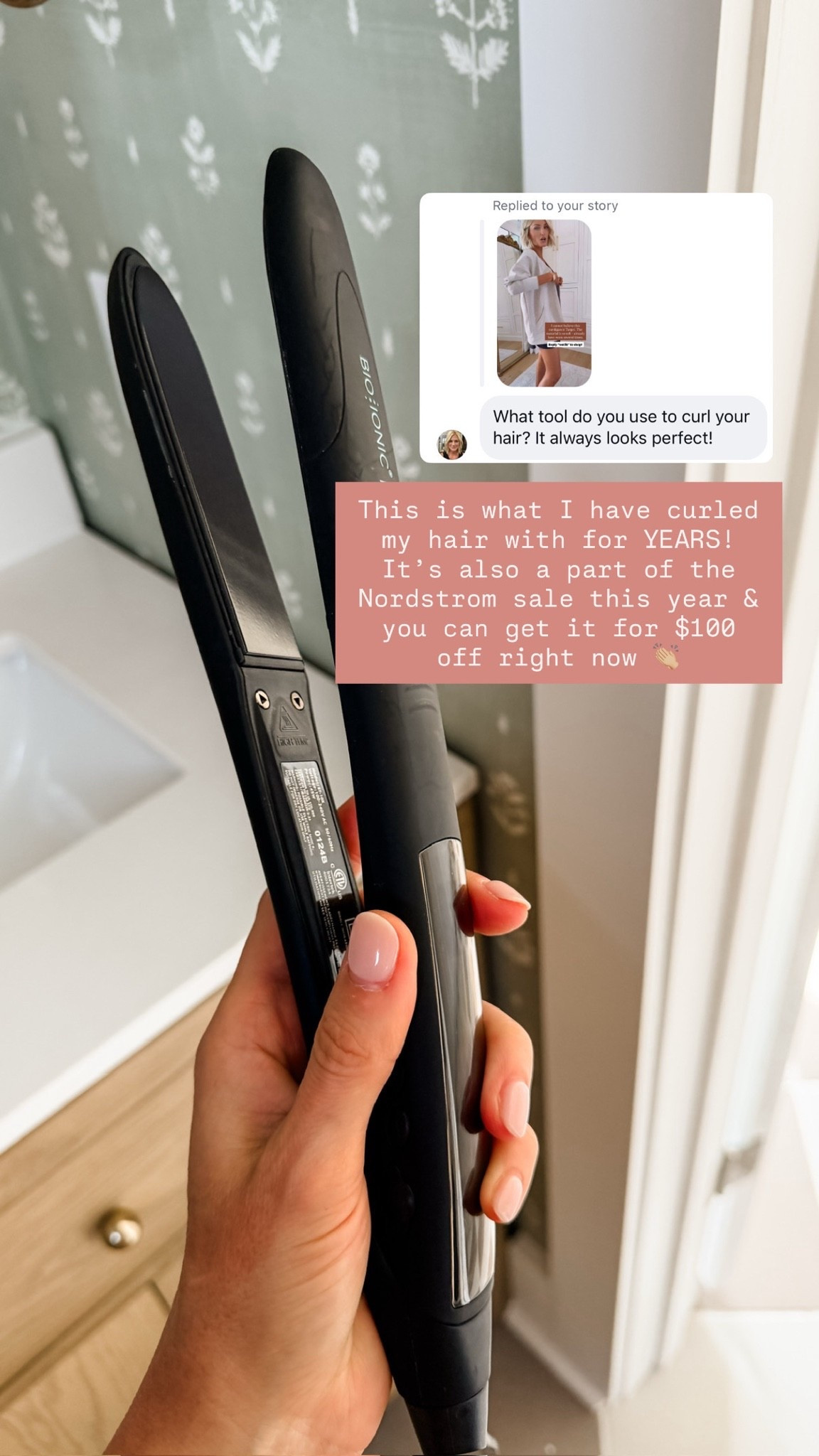 The best hair tool of all time! 👏🏻 Obsessed with this! Perfect for straightening and curling, my holy grail and it’s on sale for the Nordstrom Anniversary Sale!

Loverly grey, bio ionic iron, hot tools for hair, beauty items, hairstyling tools, straightener for hair, sale women’s hair tools, nsale

#LTKBeauty #LTKSaleAlert