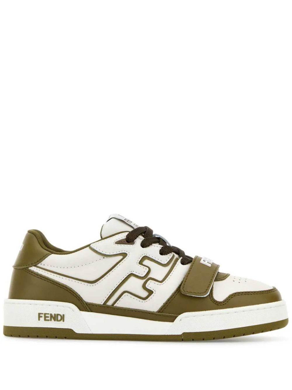 Women's Fendi Match Leather Sneakers in Green | Size 35 | 8E8453AOMNF1PYY | LOZURI