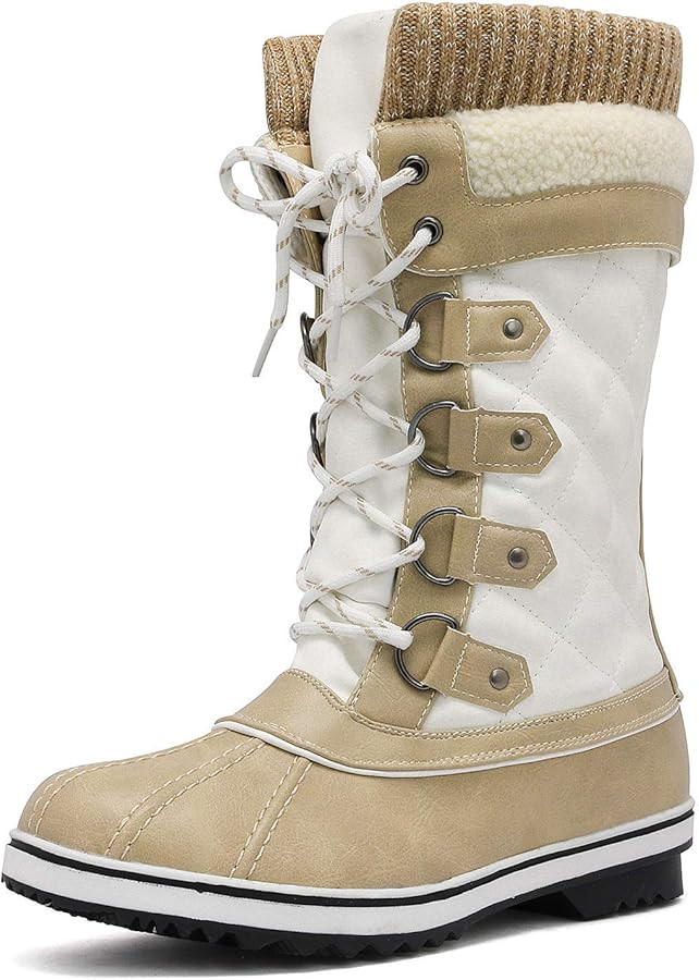 DREAM PAIRS Women's Mid-Calf Waterproof Winter Snow Boots MONTE_02 | Amazon (US)