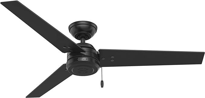 Hunter Cassius Indoor / Outdoor Ceiling Fan with Pull Chain Control, 52", Matte Black | Amazon (US)
