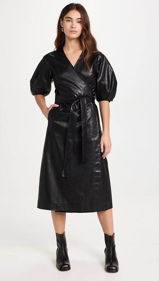 Sea Freya Vegan Leather Wrap Dress | SHOPBOP | Shopbop