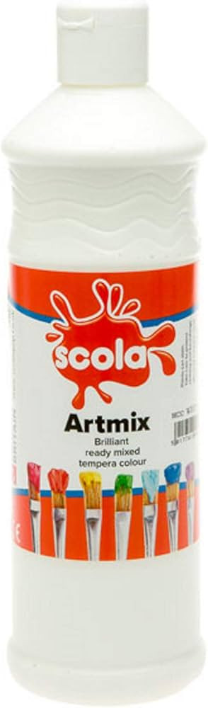 scola Artmix Water Based 600ml Ready Mixed Craft School Childrens Poster Paint White | Amazon (UK)