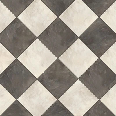Autumn Essentials Checkerboard 8X8 Anthracite And Cenere | Wayfair North America