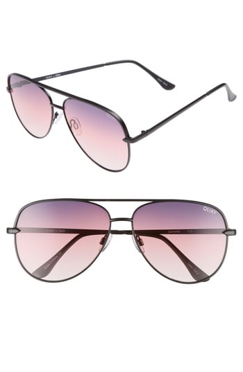 Women's Quay Australia X Desi Perkins Sahara 60Mm Aviator Sunglasses - Black/ Olive | Nordstrom