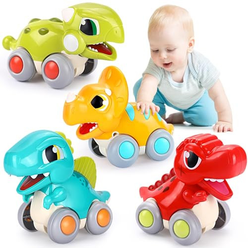 Toys for 1 Year Old Boys Gift Dinosaur Toy Cars for 1 2 3 Year Old Friction Powered Car Toddler Toys Age 1-2 Baby Toys 12-18 Months 1st Birthday Gift for Toddler Toys 1-3 Push and Go Car Baby Boy Toys | Amazon (US)