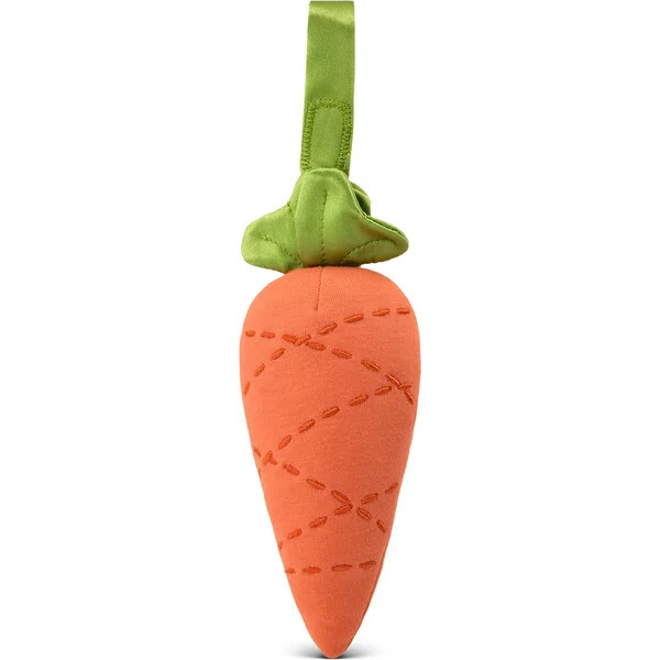 Organic Cotton Fruit & Veggie Stroller Toy, Carrot - Apple Park Teethers & Rattles | Maisonette | Maisonette