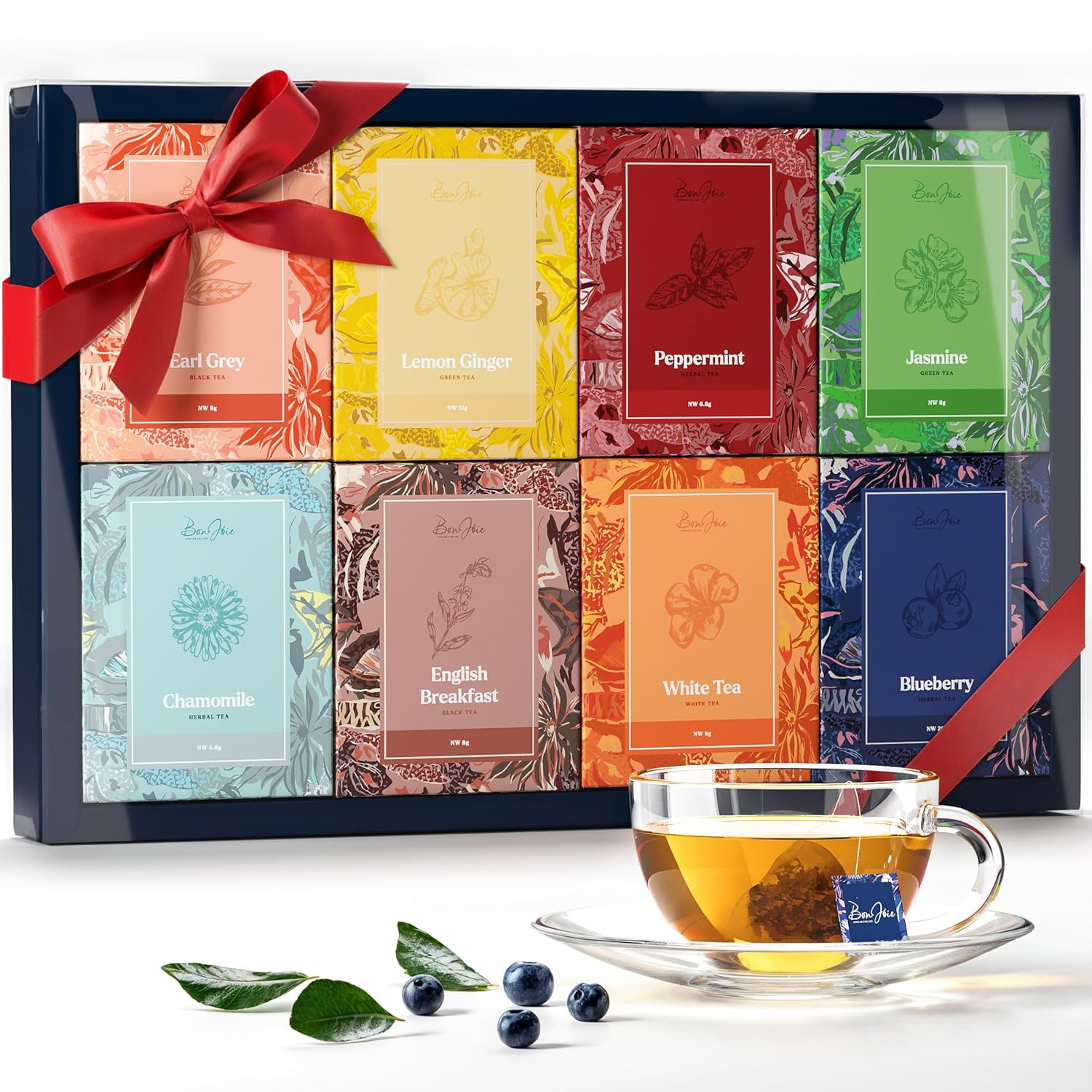 Tea Gift Set For Women - Tea Sampler Gift Set Box Variety Pack - Includes 32 Loose Leaf Tea Bags ... | Amazon (US)