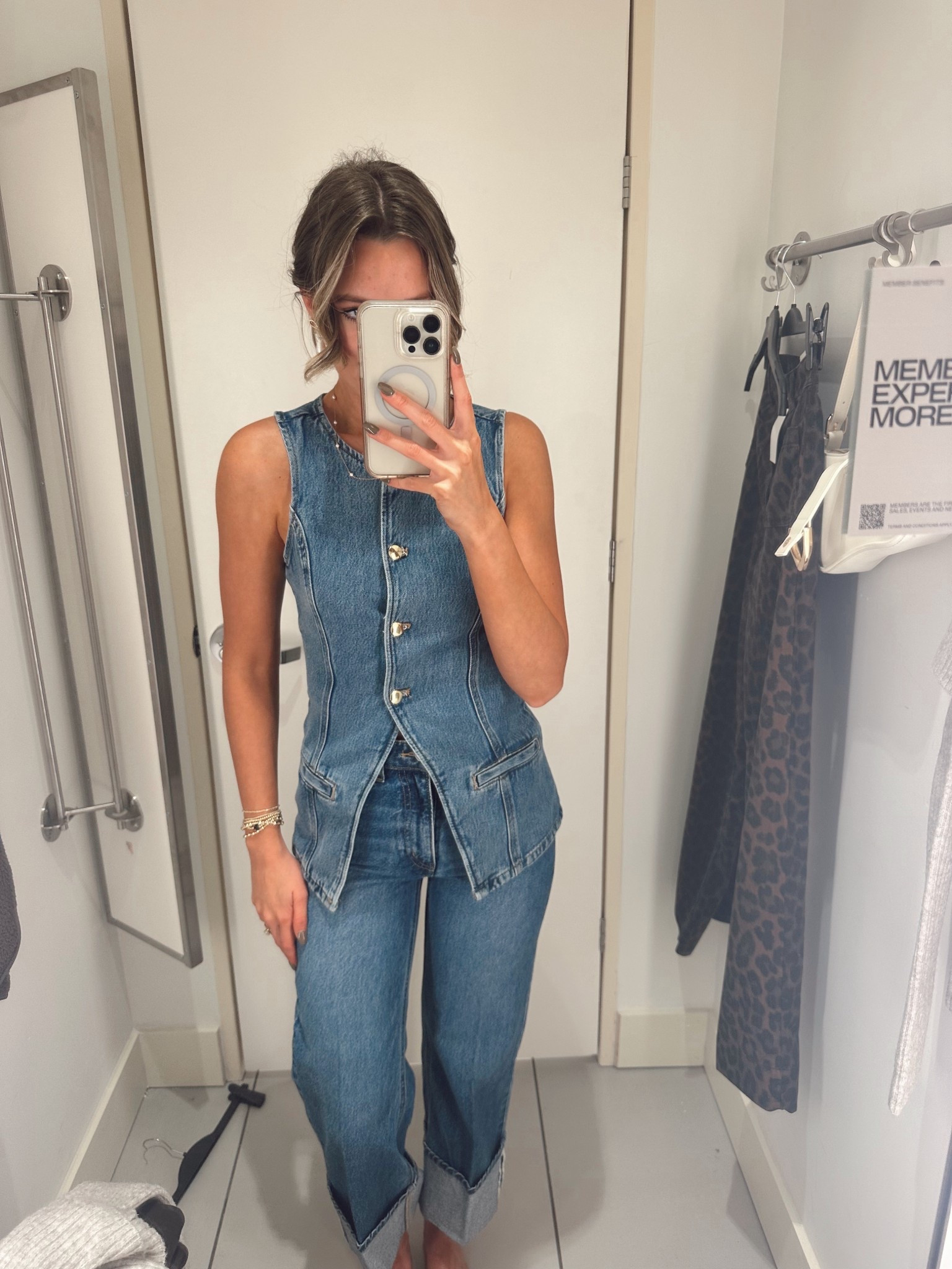 Fall Denim Outfit 👖✨

denim jeans, cuffed denim jeans, dark denim jeans, vest, denim vest, denim vest, gold buttons, denim on denim

#LTKSeasonal #LTKBeauty #LTKStyleTip