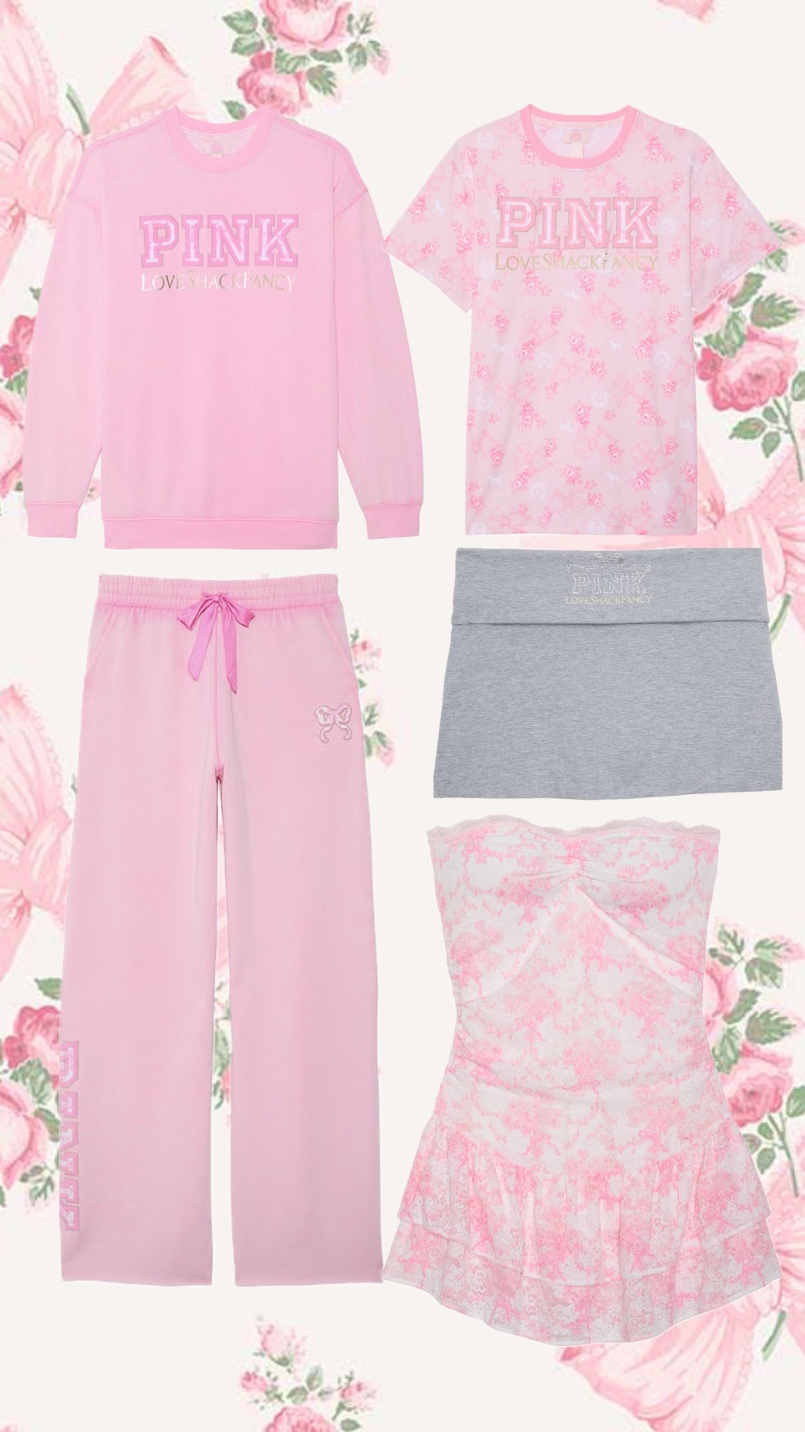 my Loveshackfancy x PINK collection picks 🎀  2 of my very favorite brands come together for some major girly on the go vibes