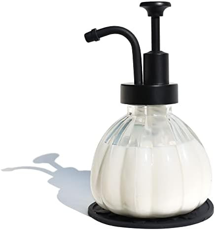 8 Oz Glass Soap Dispenser for Kitchen and Bathroom Countertop, Smooth Action Pump Refillable Wash... | Amazon (US)