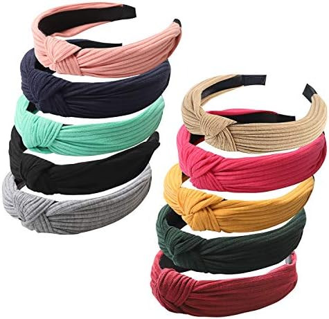 FOLAI Headbands for Women 10 Packs Fabric Hair Band Accessories Elastic Head Wrap Cute Outdoor Ha... | Amazon (US)