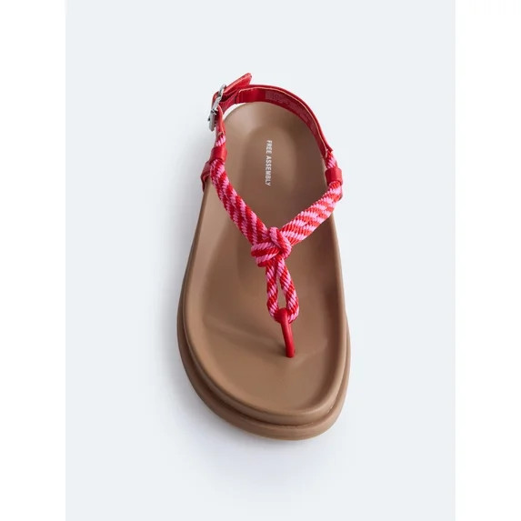 Free Assembly Women's Rope Footbed Sandals | Walmart (US)