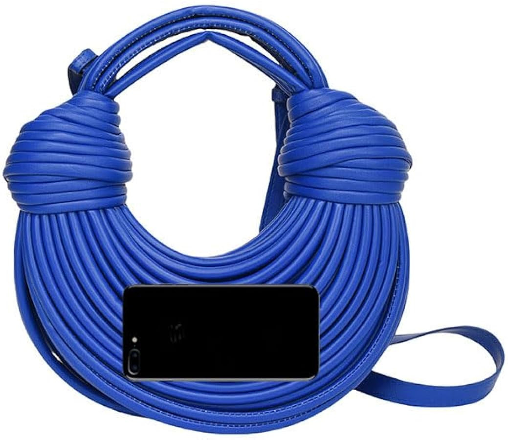 Hand-Woven Bread Women's Clutch Top Handle Satchel Shoulder Crossbody Creative Noodles Purses Und... | Amazon (US)