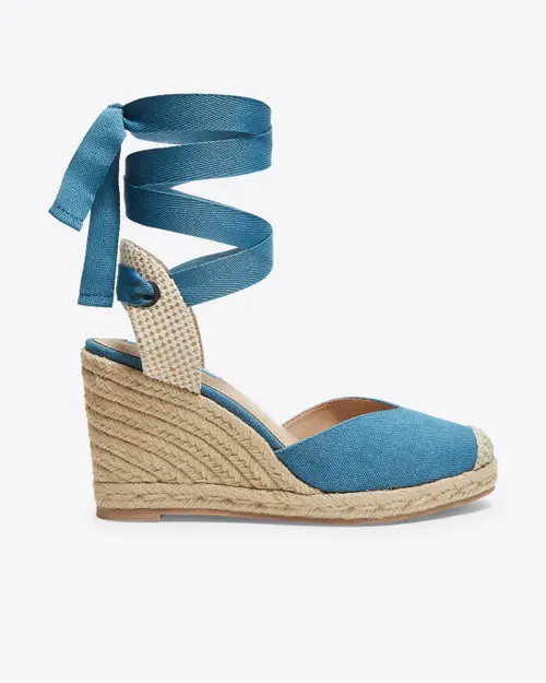 Draper James Espadrille Wedge in Dark Wash at Nordstrom, Size 7.5 | Nordstrom