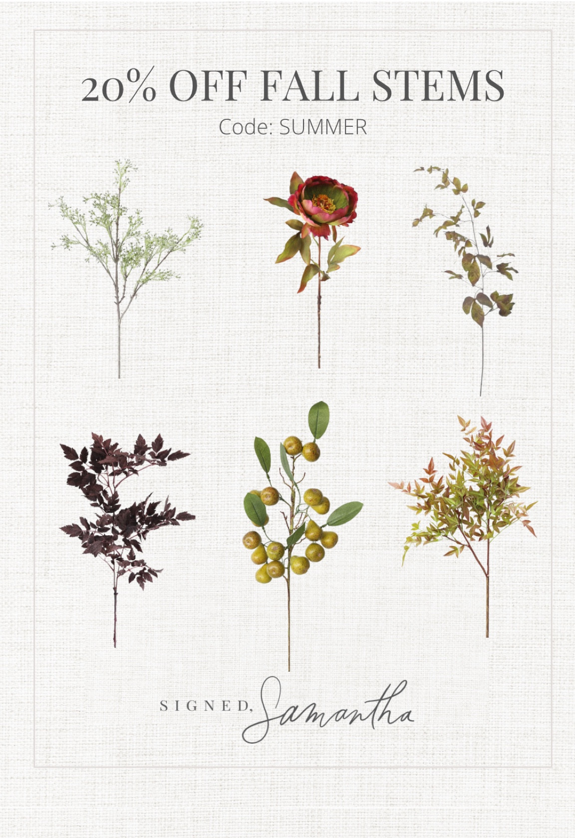 Sale on faux fall stems. 20% off fall stems. Fall foliage. Fall florals. Fall inspiration. Fall leaves  

#LTKFind #LTKhome #LTKsalealert