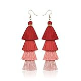 Colorful Christmas Tree Tassel Earrings,Bohemian Dangle Drop Fashion Jewelry Earrings for Women Teen | Amazon (US)