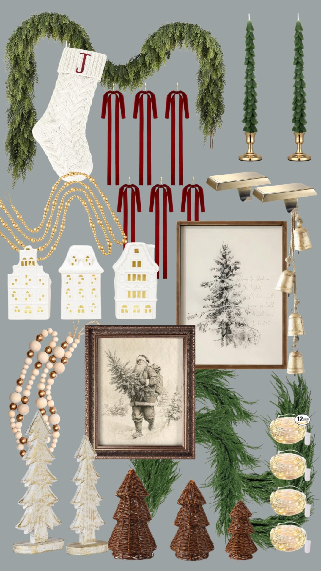 Holiday decor with that classic winter feel. Cozy greens, warm metals, and pretty little details.

#LTKHoliday #LTKSeasonal #LTKHome