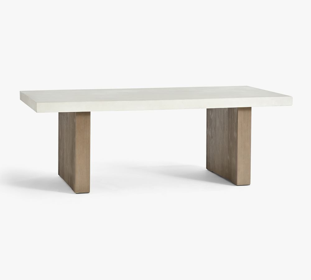 Perfect Pair: Pomona Concrete & FSC® Acacia Rectangular Dining Table + Indio Coastal FSC® Mahog... | Pottery Barn (US)