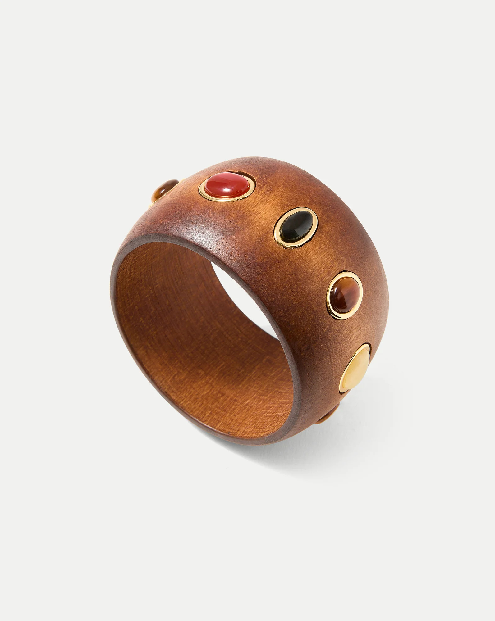 Wood Embellished Bangle in Brown Multi | Veronica Beard | Veronica Beard
