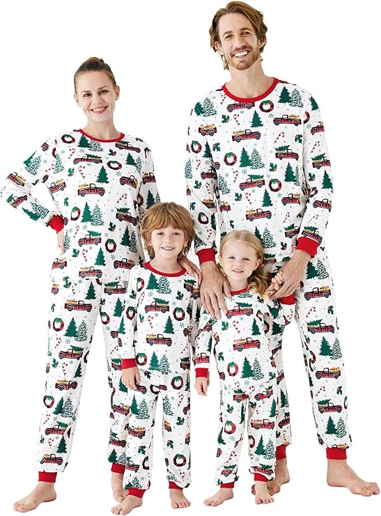 PATPAT Christmas Pajamas For Family Classic Print Cozy Shirts with Comfy Trousers Festival Christ... | Amazon (US)