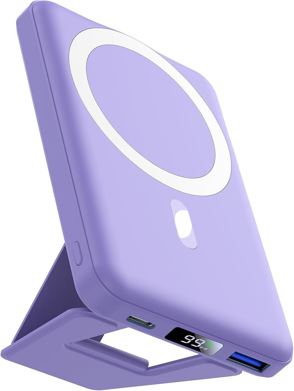 AOGUERBE Magnetic Power Bank, 10000mAh Foldable Wireless Portable Charger with USB-C Cable LED Di... | Amazon (US)